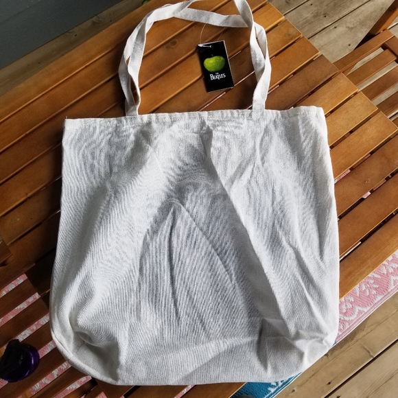 ❌️❌️SOLD❌️❌️The Beatles Cream Colored Cotton Tote Bag - Picture 8 of 8